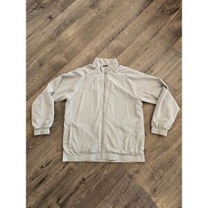 Nike Dri-FIT Gray Full Zip Lightweight Training Jacket Mens Large Track Athletic